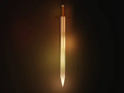 Realistic Medieval Sword -- Game-Ready and High-Quality Asset 3D model