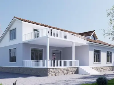 house Low-poly 3D model get