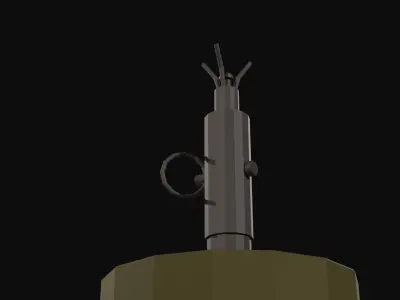 Bouncing Betty S-Mine Low Poly Low-poly 3D model