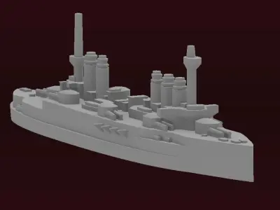 Danton-class battleship 3D print model