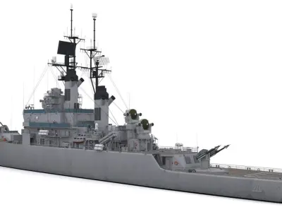 CG 16  -  USS Leahy Low-poly 3D model