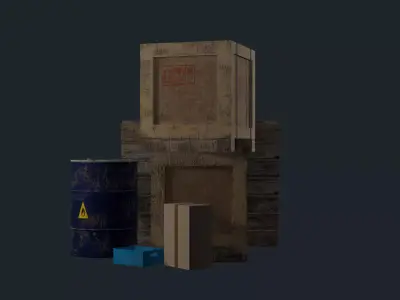 Indie Pack 1 - Props Warehouses Low-poly 3D model