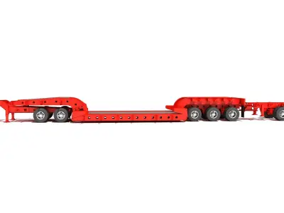 Lowboy Trailer 3D model