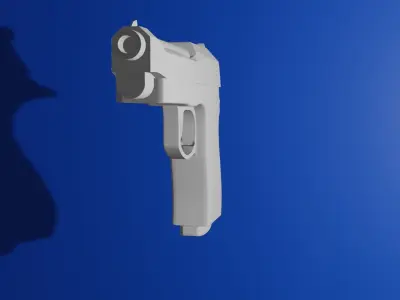 Pistol gun Free 3D model