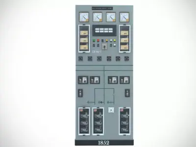 33 KV Relay Panel Low-poly 3D model