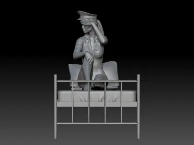 WAKE UP POLICE GIRL 1 3D print model