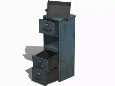 Old Office Cabinet - PBR Game Ready Low-poly 3D model purchase