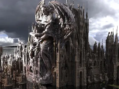 Ancient Oracle temples Kit bash 3 3D model