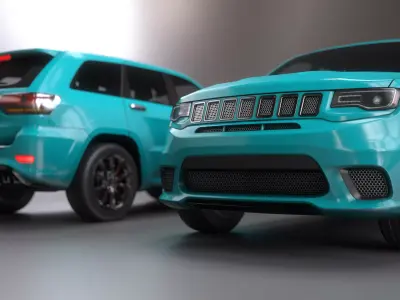 Modern American Luxury SUV - Grand Offroad - 4 LODs - Unity UE Low-poly 3D model
