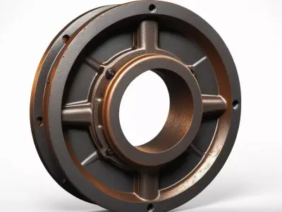 Aged Industrial Mechanical Part 3D model