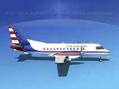 SAAB SF340 Colgan Air 3D model