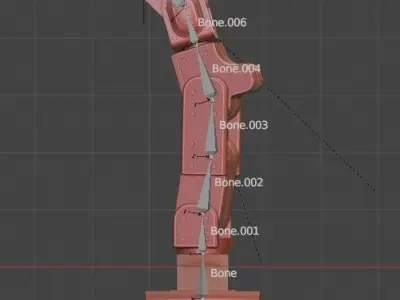 TWIN ROBOTIC ARMS - RIGGED 3D MODEL 3D model