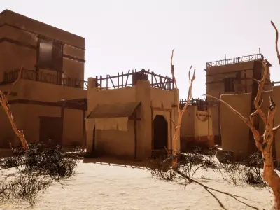 Desert Village Ruins 3D model