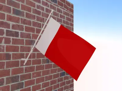 Flag of Ajman 3D model