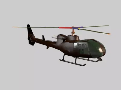 Helicopter Aerospatiale SA 341342 Gazelle 3D model