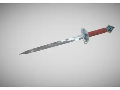 low poly medieval sword Free low-poly 3D model purchase
