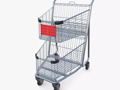 Shopping cart v3 3D model