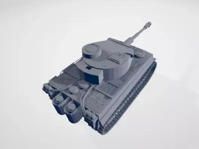 Tank tigger ww2 Low-poly 3D model