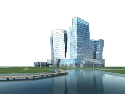 Hotel Building 3D model 66