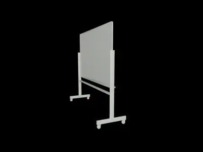 Whiteboard with stand Low-poly 3D model