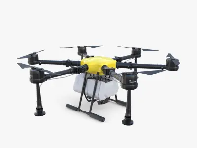 Agricultural drone V1 Low-poly 3D model