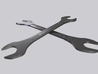 Spanner wrench Low-poly 3D model purchase