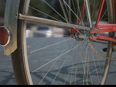 Vintage bicycle 3D model buy