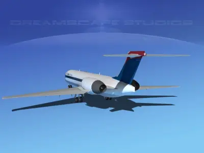 Boeing 717-200 Delta 2 3D model