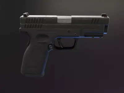 HS2000 Pistol Low-poly 3D model