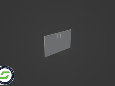 Armory - Rack and Cabinet 04 Half Cabinet 3D print model