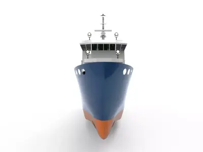 Rescue Tugboat  Low-poly 3D model