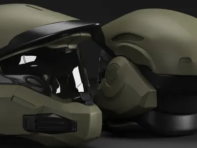 Helmet of halo Low-poly 3D model