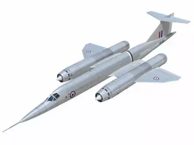 Bristol188 british royal air force fighter jet 3D model