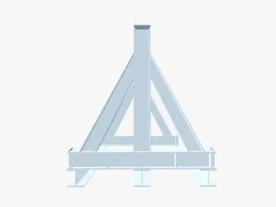 Industrial Storage Rack Low-poly 3D model