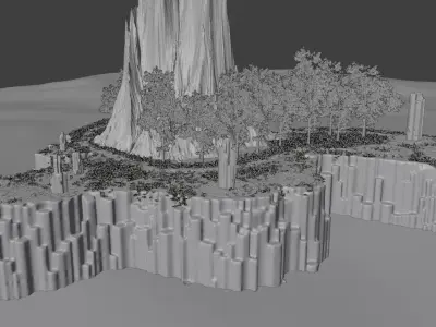 Serene Coastal Pathways 3D model