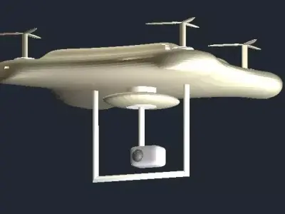 Drone with camera 3D model