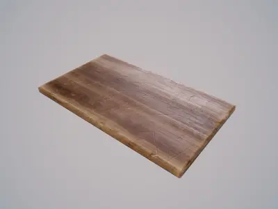 Wooden Cutting Board Low-poly 3D model
