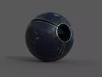 SciFi camera drone - PBR - lowpoly Low-poly 3D model
