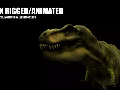 T-Rex Male Rigged and animated  Low-poly 3D model