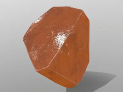 crystal set 2 gemstone Low-poly 3D model