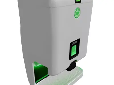 Futuristic WallMounted Smart Dispenser 3D model purchase