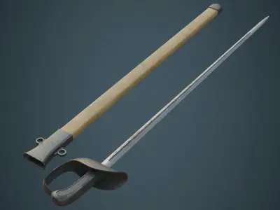 Sabre 2B Low-poly 3D model