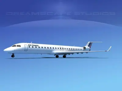 Bombardier CRJ900 Air France 3D model