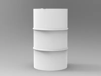 Barrel Metal 3D model Low-poly 3D model