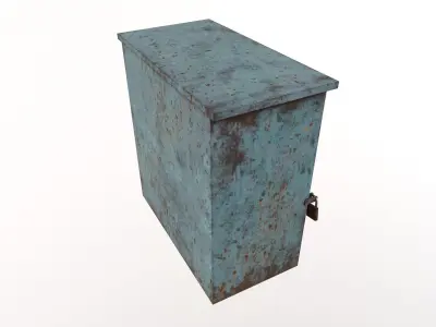 Electricity Box 2 Low-poly 3D model