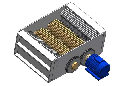 Industrial shredder 3D model