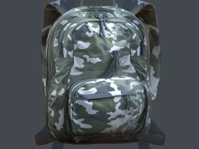 Backpack Camping Generic military human bag storqge baggage Low-poly 3D model order
