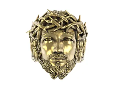 Jesus Ring 3D print model