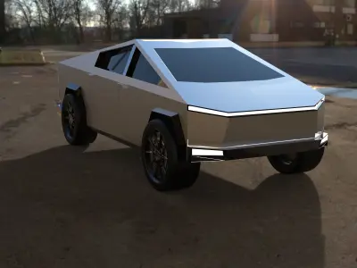 Tesla Cybertruck 3D Model Free 3D model