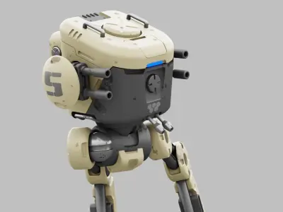 M-200 WALKER  RIGGED - ANIMATED Free 3D model
